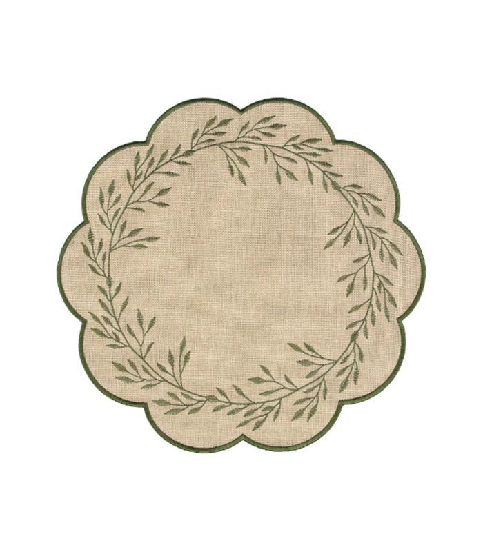 MANTEL INDIVIDUAL HOJAS TEJIDO BOTANIO 40CM