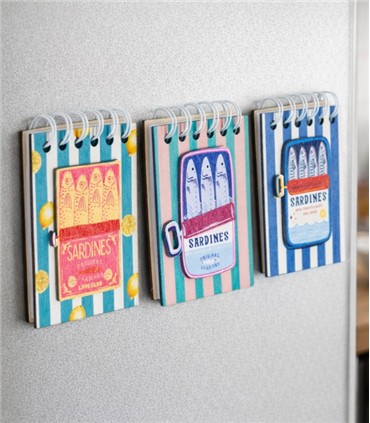 BLOCK DE NOTAS MAGNETICO SARDINAS SURTIDO