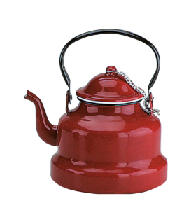 CAFETERA PAVA VINTAGE ROJA 1L ACERO ESMALTADO