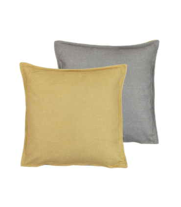 COJIN LINO AMARILLO GRIS 45X13X45CM