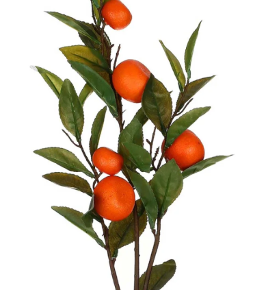 RAMA FLOR MANDARINA 88CM