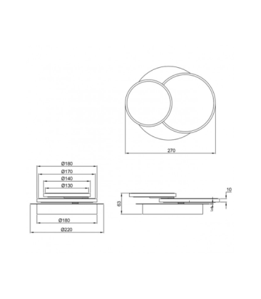 PLAFON LED BOSSA BLANCO-MADERA LED 15W 1425LM 3000K