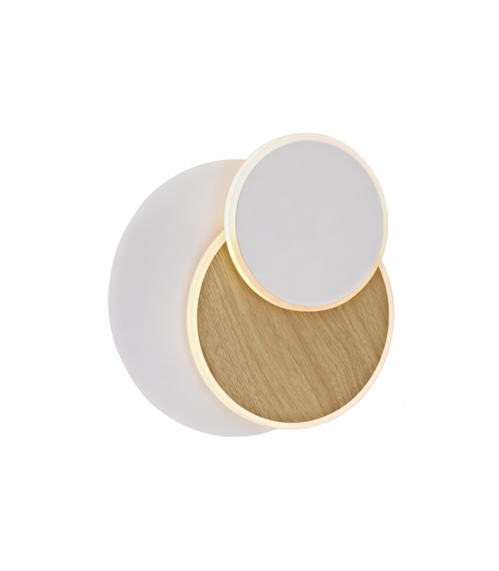 PLAFON LED BOSSA BLANCO-MADERA LED 15W 1425LM 3000K