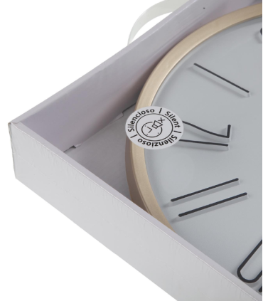 RELOJ PARED BLANCO 33CM