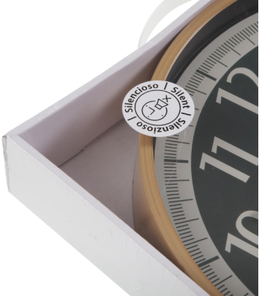 RELOJ PARED GRIS 30CM