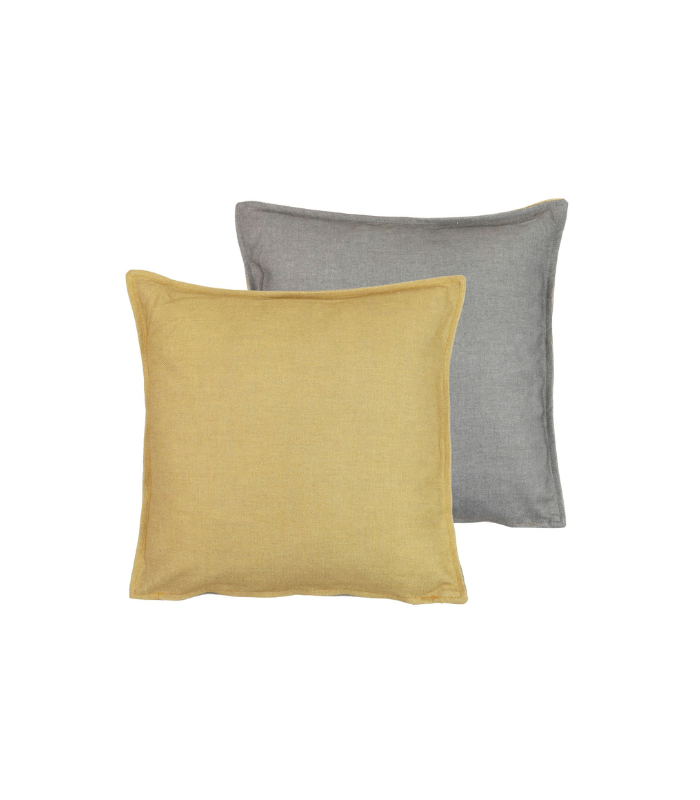 COJIN LINO AMARILLO GRIS 45X13X45CM