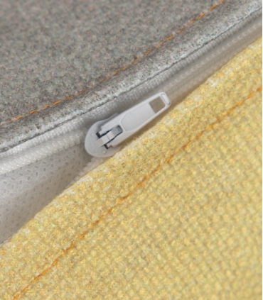 COJIN LINO AMARILLO GRIS 45X13X45CM
