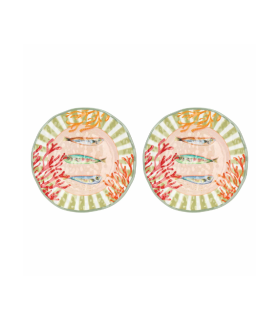 JUEGO 2 PLATO LLANO MELAMINA 27CM LITORALE