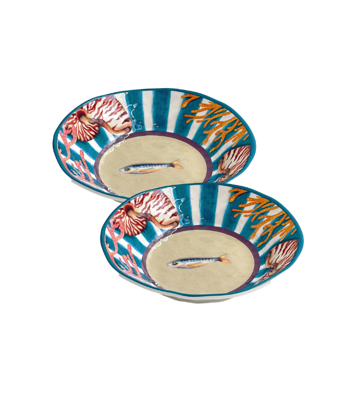 JUEGO 2 PLATO HONDO MELAMINA 21CM LITORALE