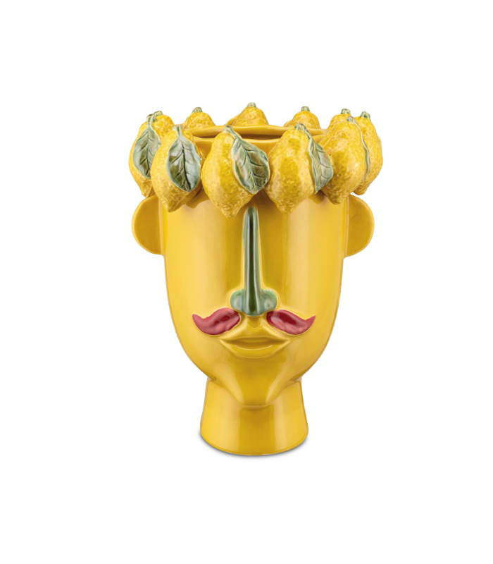 JARRON ARCIBOLDO LEMON  PORCELANA 26,2x26,2x37 CM