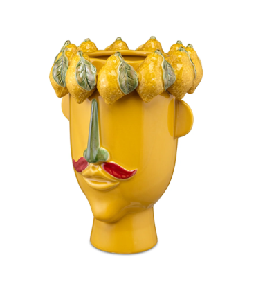 JARRON ARCIBOLDO LEMON  PORCELANA 26,2x26,2x37 CM