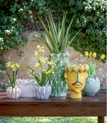 JARRON ARCIBOLDO LEMON  PORCELANA 26,2x26,2x37 CM