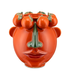 JARRON ARCIBOLDO ORANGE PORCELANA 25.5x25.5x26 CM