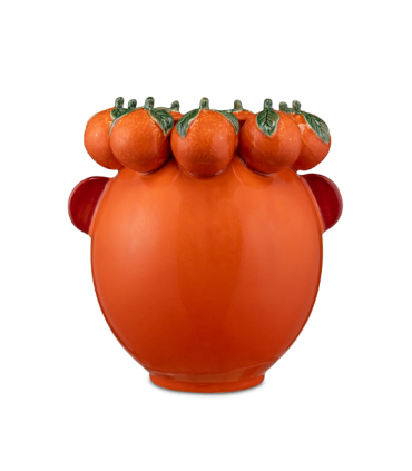 JARRON ARCIBOLDO ORANGE PORCELANA 25.5x25.5x26 CM