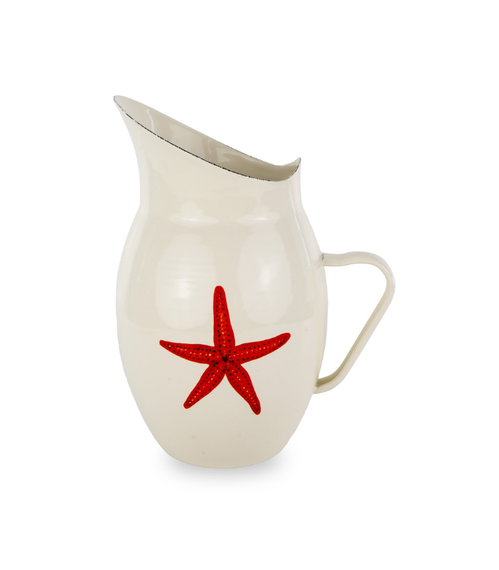 JARRA HOJALATA ESMALTADA CREMA 2.6L