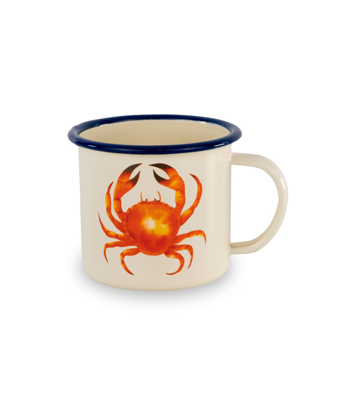 MUG HOJALATA ESMALTADA 350ML CANGREJO