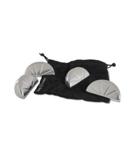 JGO. 4 ENFRIADORES BEBIDA REUTILIZABLES ACERO INOX 5.9X2.5X2.8CM