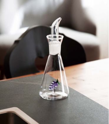ACEITERA VIDRIO BOROSILICATO DECO FIGURA VIDRIO UVA COLOR 250ML