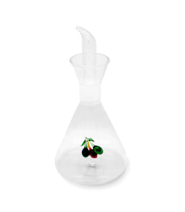 ACEITERA VIDRIO BOROSILICATO DECO FIGURA VIDRIO OLIVA COLOR 500ML