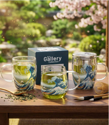MUG JUMBO VIDRIO HOKUSAI