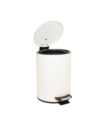PAPELERA PEDAL METAL BLANCO