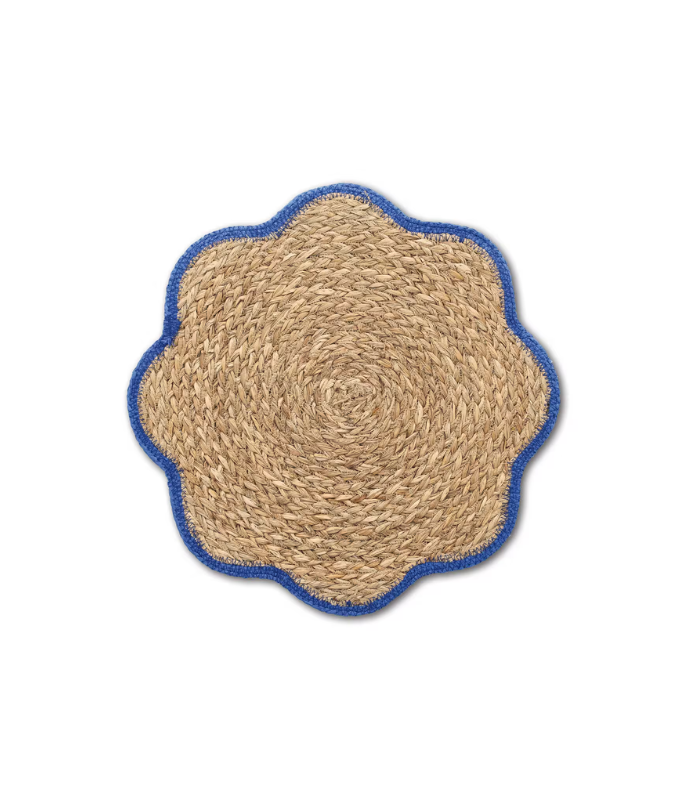 INDIVIDUAL FLOR BORDE AZUL