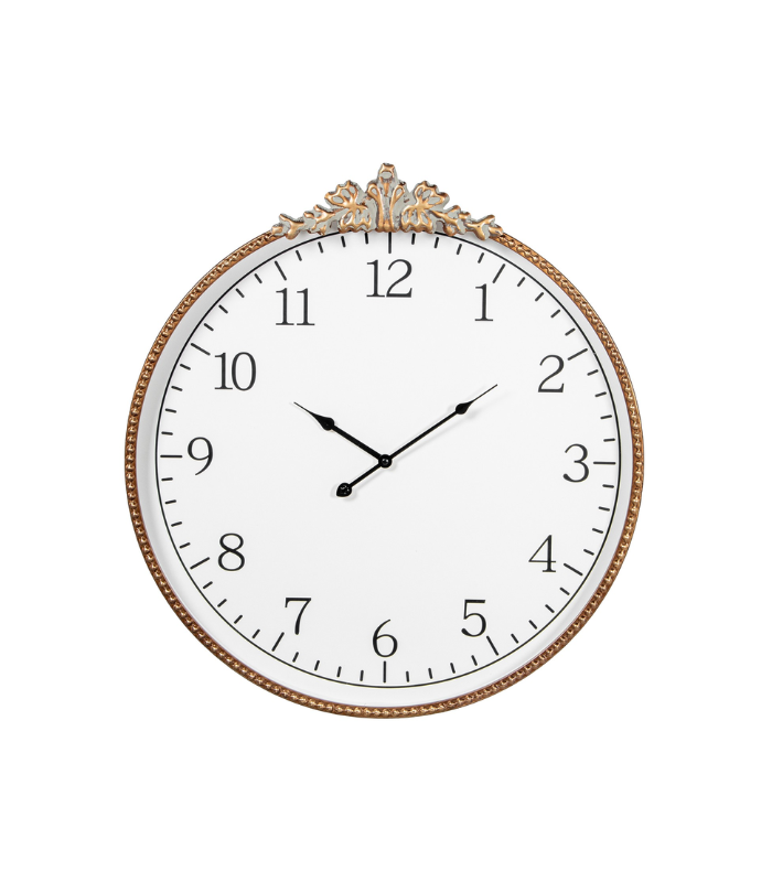 RELOJ PARED 60CM METAL HIERRO 60X64X6,5CM