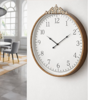 RELOJ PARED 60CM METAL HIERRO 60X64X6,5CM