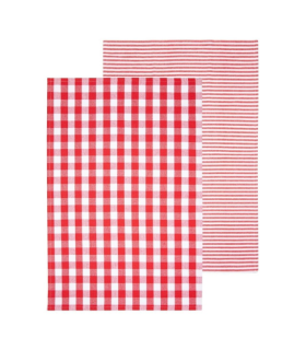JGO. 2 TRAPO COCINA GINGHAM ROJO