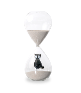 RELOJ DE ARENA VIDRIO BOROSILICATO GATO 15 MINUTOS