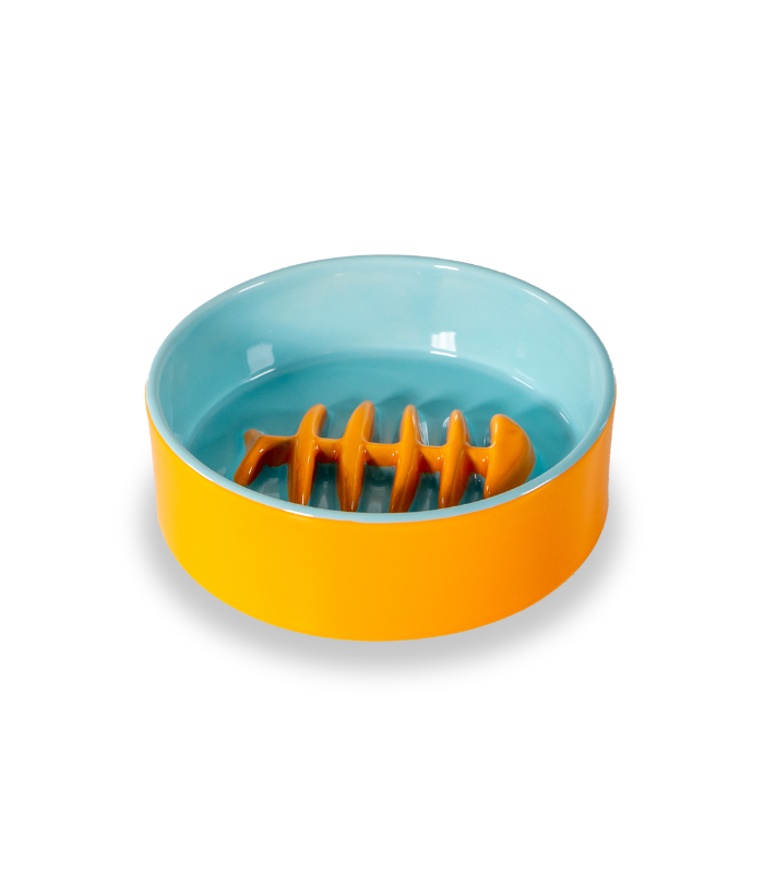 BOL ESPINA PESCADO 12CM NARANJA Y AZUL CLARO
