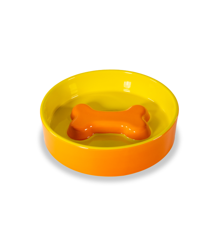 BOL HUESO 20CM NARANJA Y AMARILLO