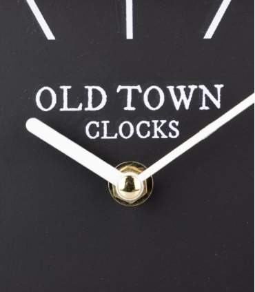 RELOJ SOBREMESA METAL MADERA 22.5X5X18CM
