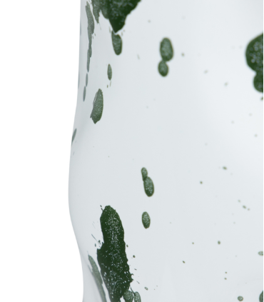 FLORERO CERAMICA BLANCO VERDE 15.5X15.5X30CM