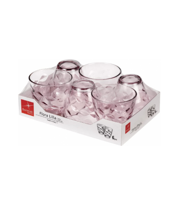PACK 6 VASOS AGUA 26CL LILLA FLORA