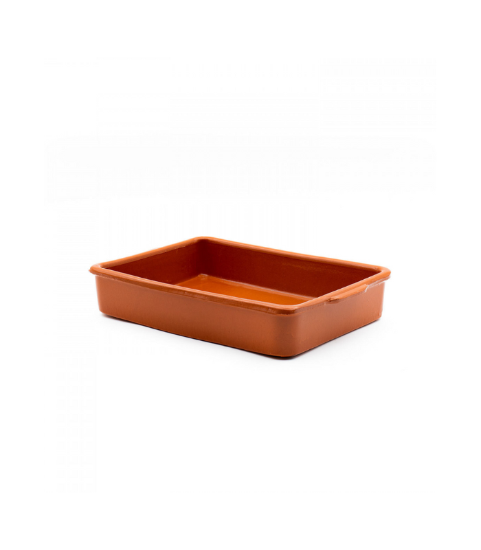 ASADOR BARRO RECTANGULAR CLASICA 41X29CM CORZANA