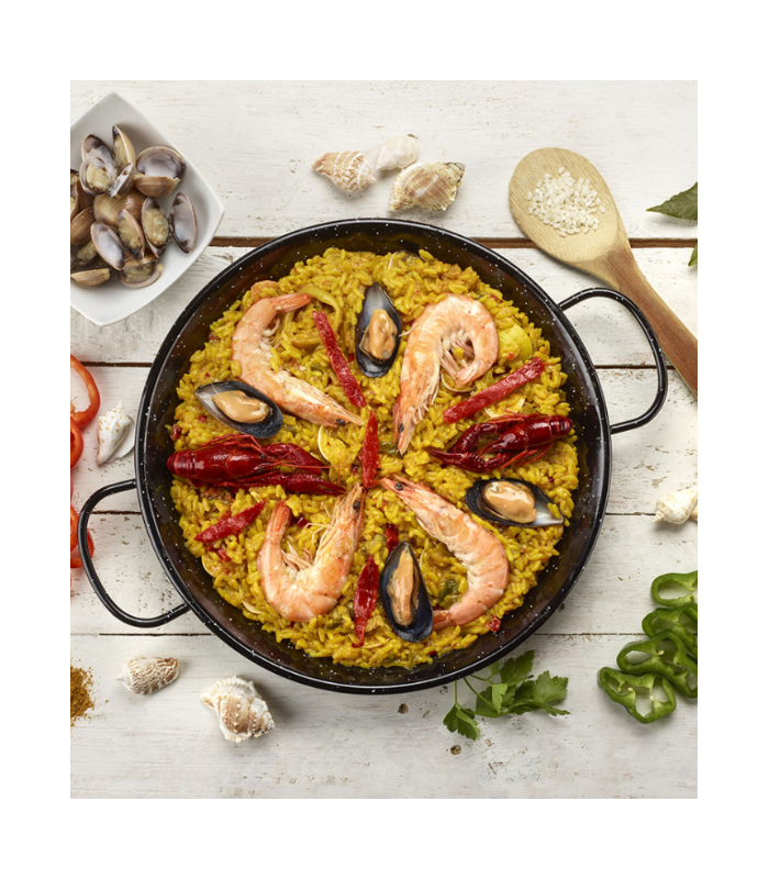 PAELLERA JASPEADA VALENCIANA 50CM LA ESTRELLA R14
