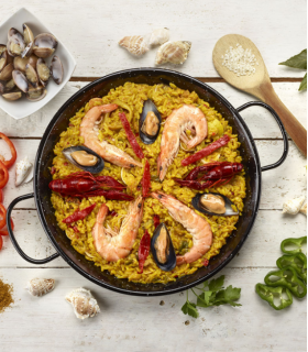 PAELLERA JASPEADA VALENCIANA 60CM 19R. LA ESTRELLA