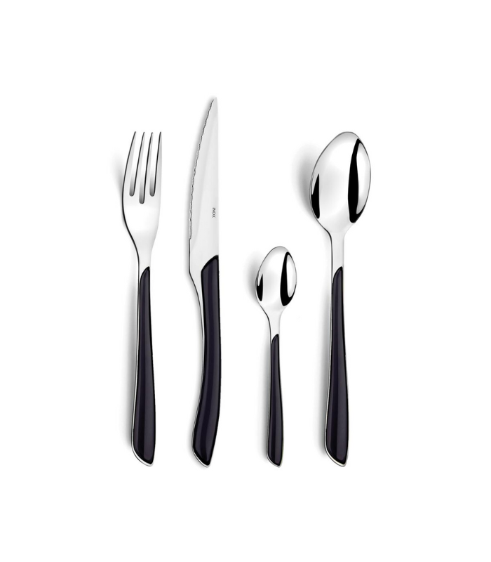 CUBERTERIA 24PZS. INOX+ABS NEGRO ECLAT AMEFA