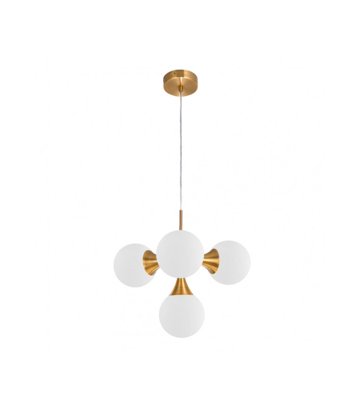 COLGANTE FREY 4 E14 ORO REGX42X42CM