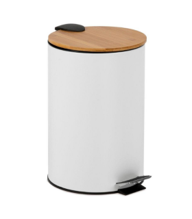 PAPELERA COCINA METAL BLANCO 12LT