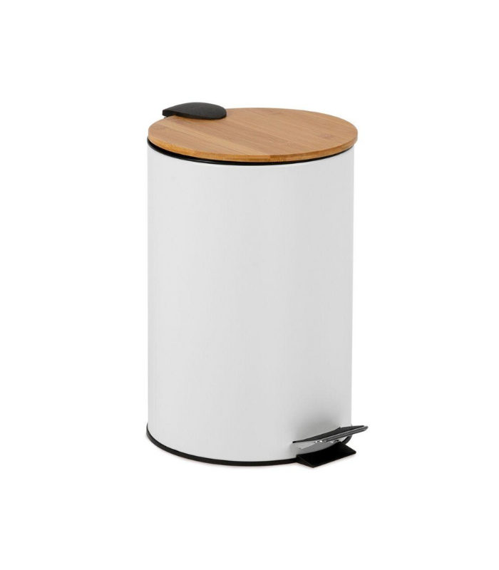 PAPELERA COCINA METAL BLANCO 12LT