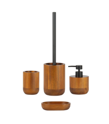 PORTACEPILLO BAÑO MADERA MARRON