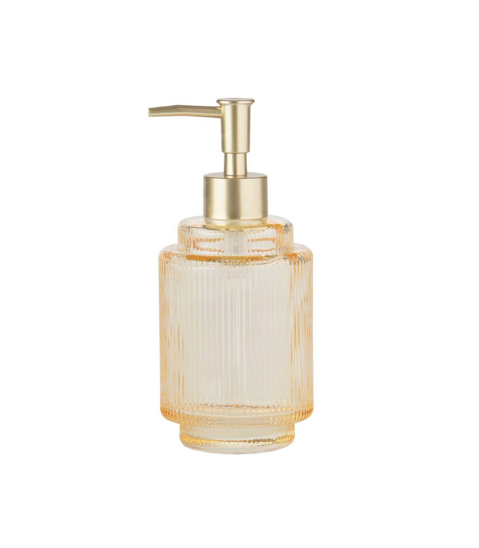 DISPENSADOR BAÑO CRISTAL AMARILL