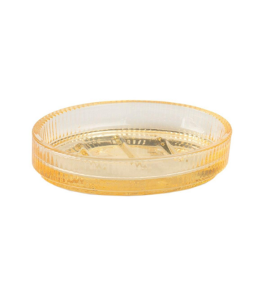 JABONERA BAÑO CRISTAL AMARILL