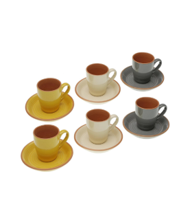 JGO. 6 TAZA CAFE C/PLATO CORIN