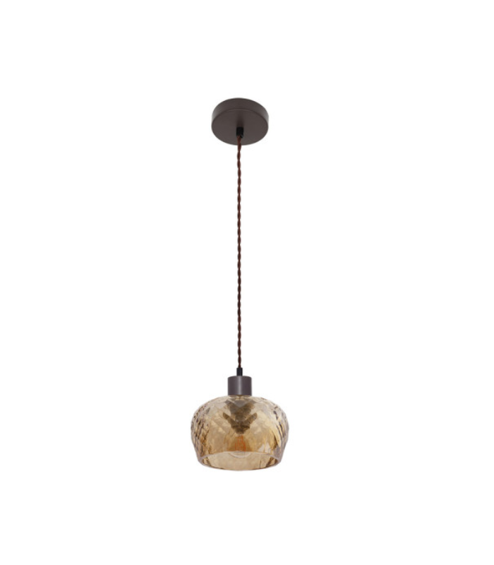 COLGANTE ESTELA 1E27 MARRON REG13