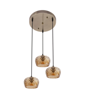 PLAFON ESTELA 3E27 CUERO REG36X36