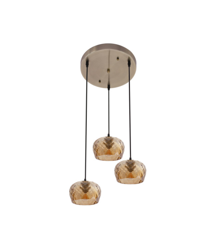 PLAFON ESTELA 3E27 CUERO REG36X36