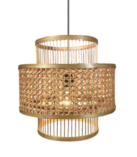 COLGANTE BAMBU/RATTAN 1E27 BROMELI